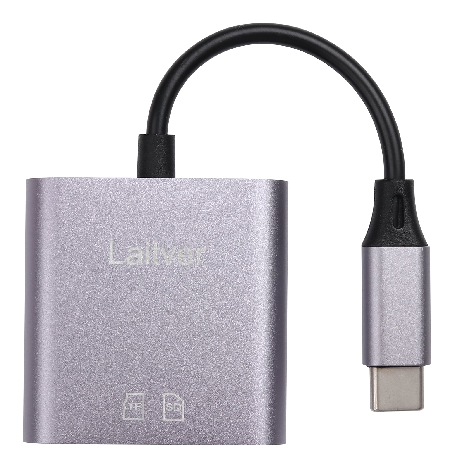 Laitver SD Card Reader for iPhone iPad Camera, Dual Card Slots Memory Card Reader, USB 3.0/USB C SD Card Adapter Supports SD and TF Card No Application Required Plug and Play